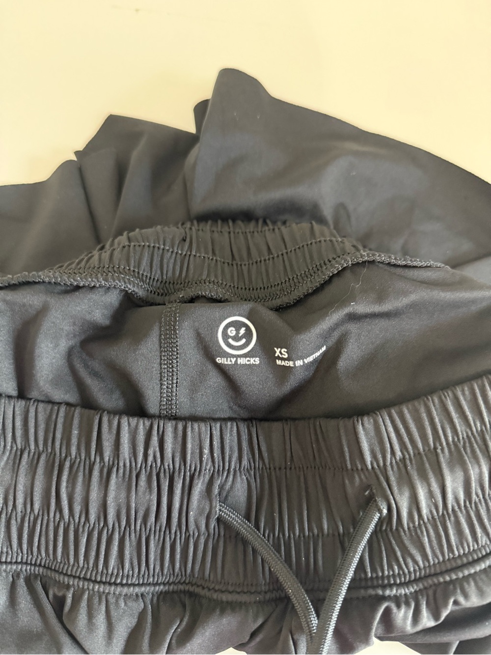 Gilly Hicks Black Layered Athletic Shorts with Drawstring - Picture 4 of 4